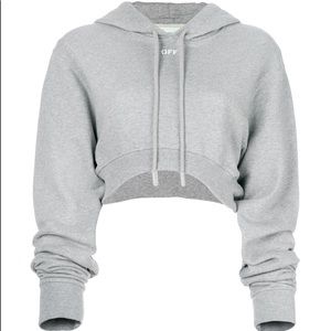 Off-white cropped hoodie